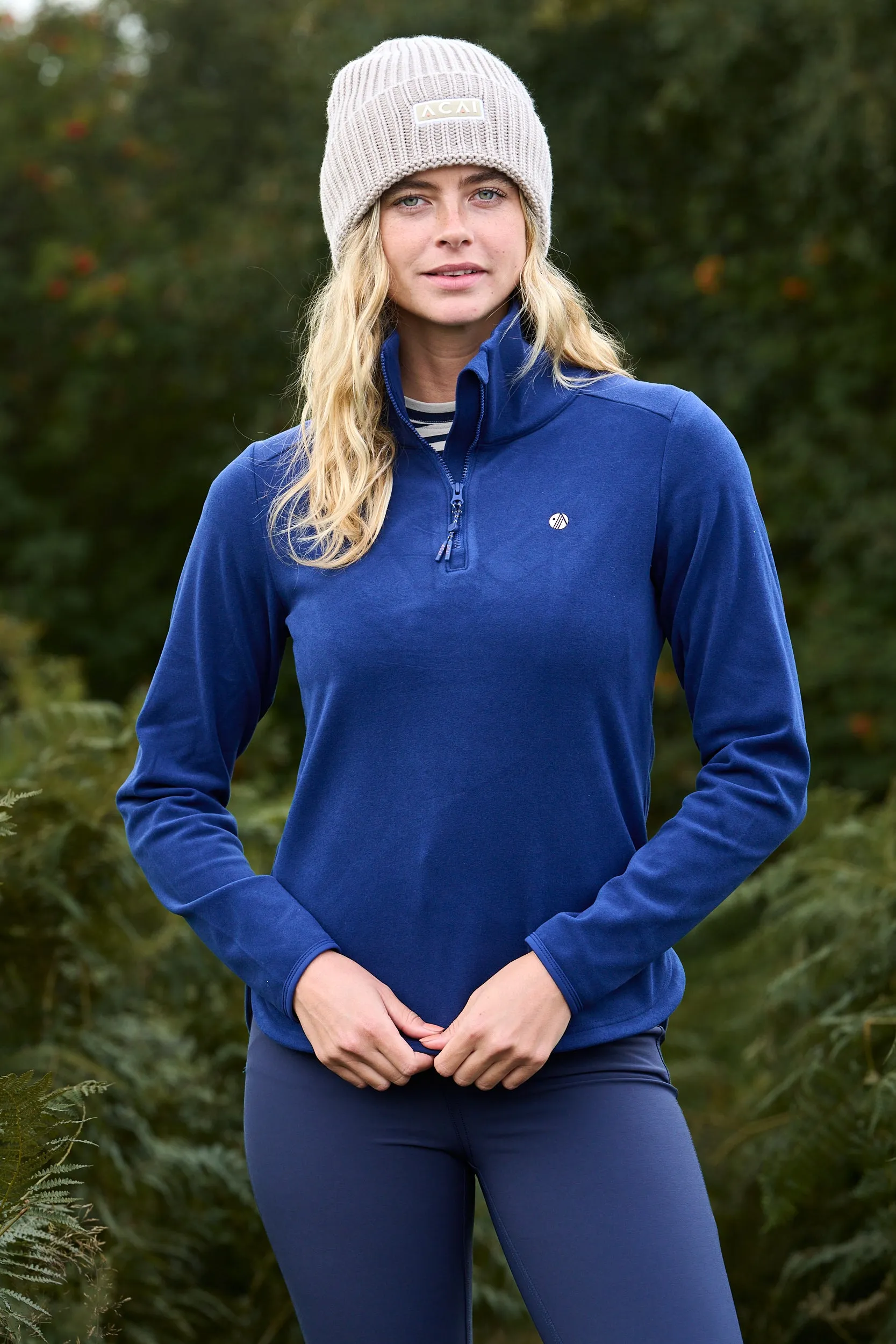 Single Breasted Endurasoft Quarter Zip - Twilight Blue