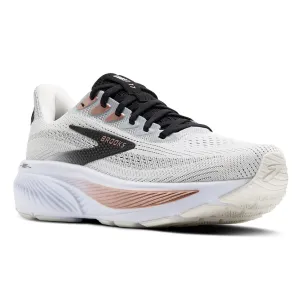 reinforced heel shoes attractively styled Womens Brooks Running Ghost 17 in White/Black/Rose Gold