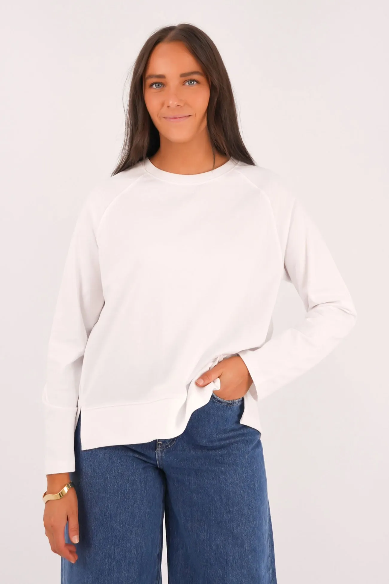 Endless Long Sleeve Tee White Daily Use