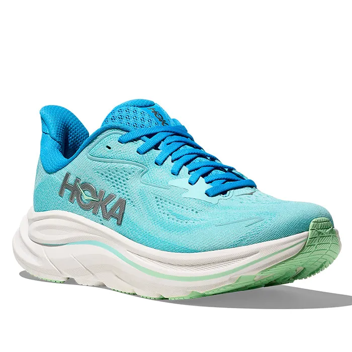 Womens Hoka Clifton 10 Extra Wide in Skyward Blue/Cielo Blue Comfortable Insole