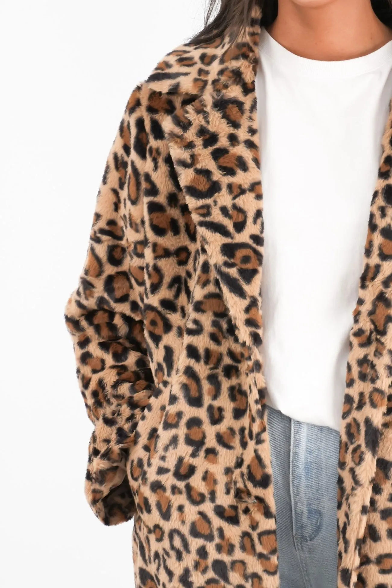 Four Way Stretch Material Tilli Leopard Jacket Print