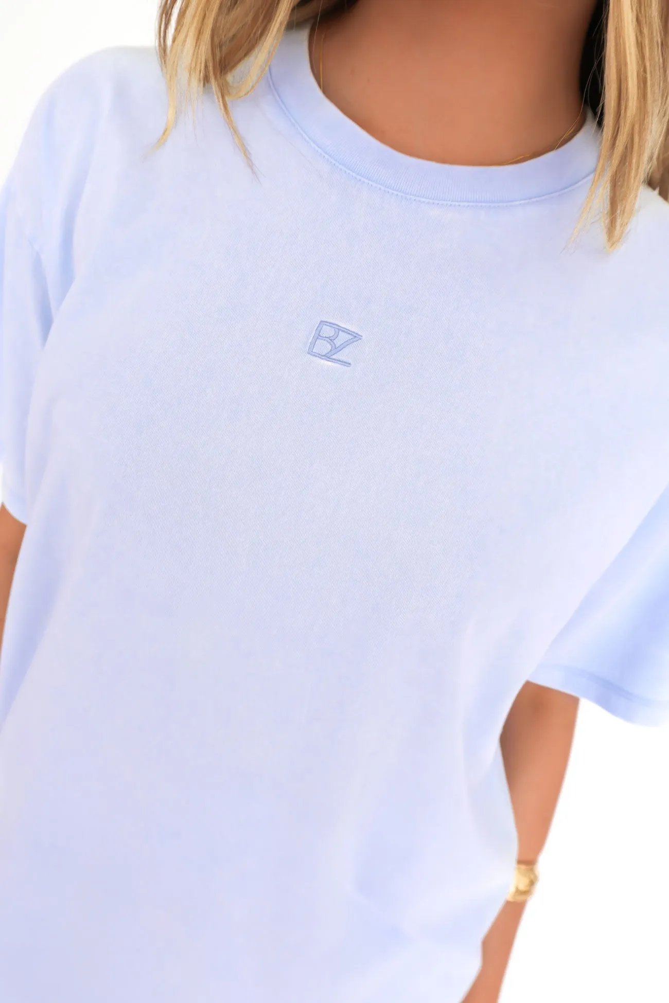 Organic Cotton Construction Cozy Performance Essential BZ Tee Blue
