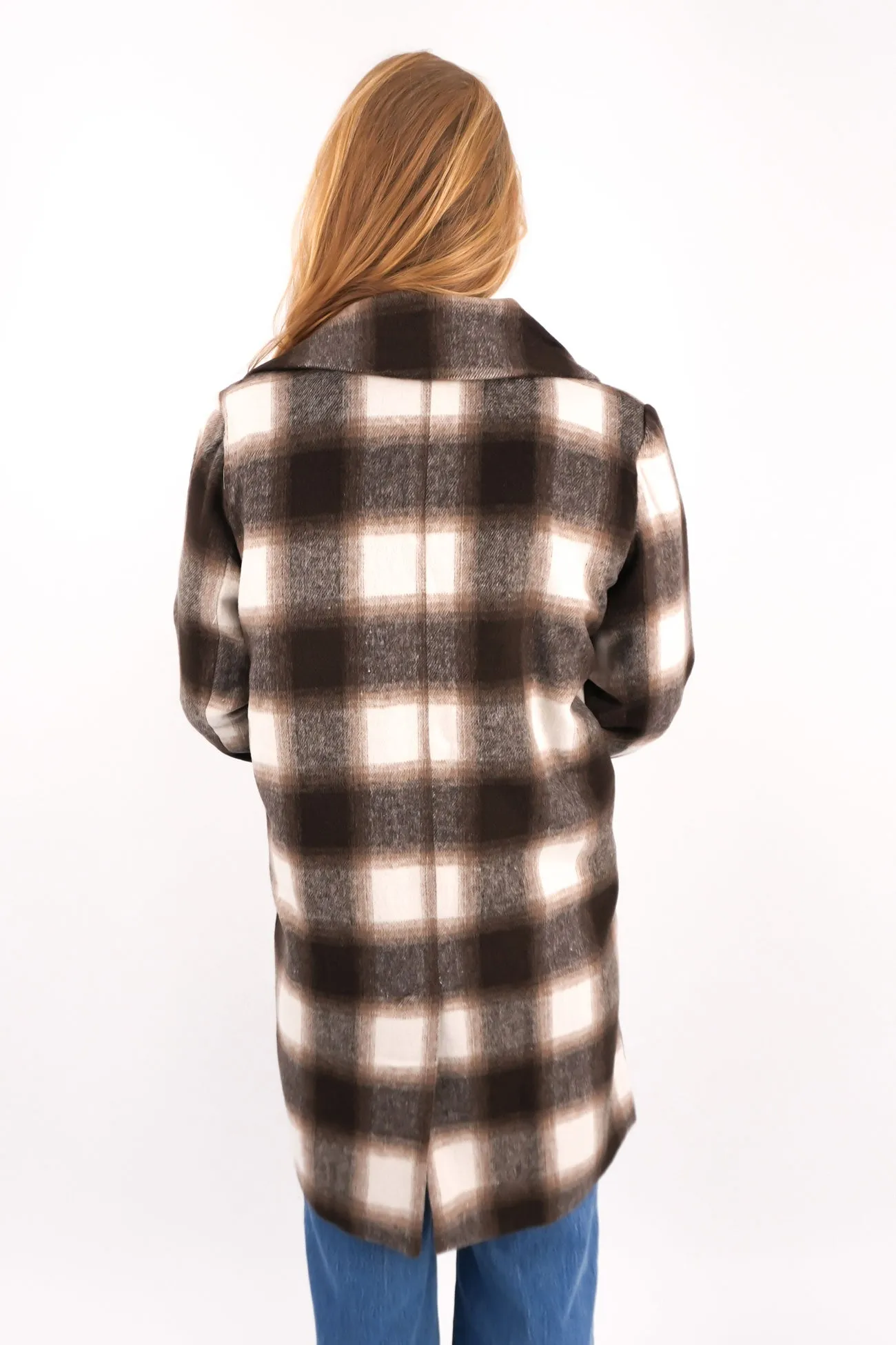 Kobi Coat Brown High Collar Style Simple Comfort