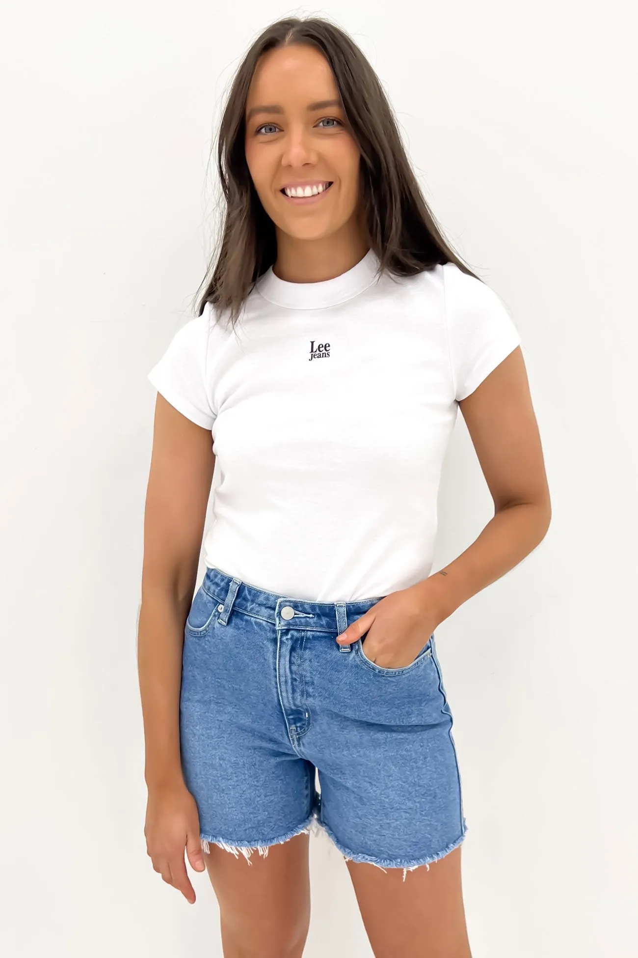 BioBased Fibers Fashion Top Essential Rib Tee Timeless White