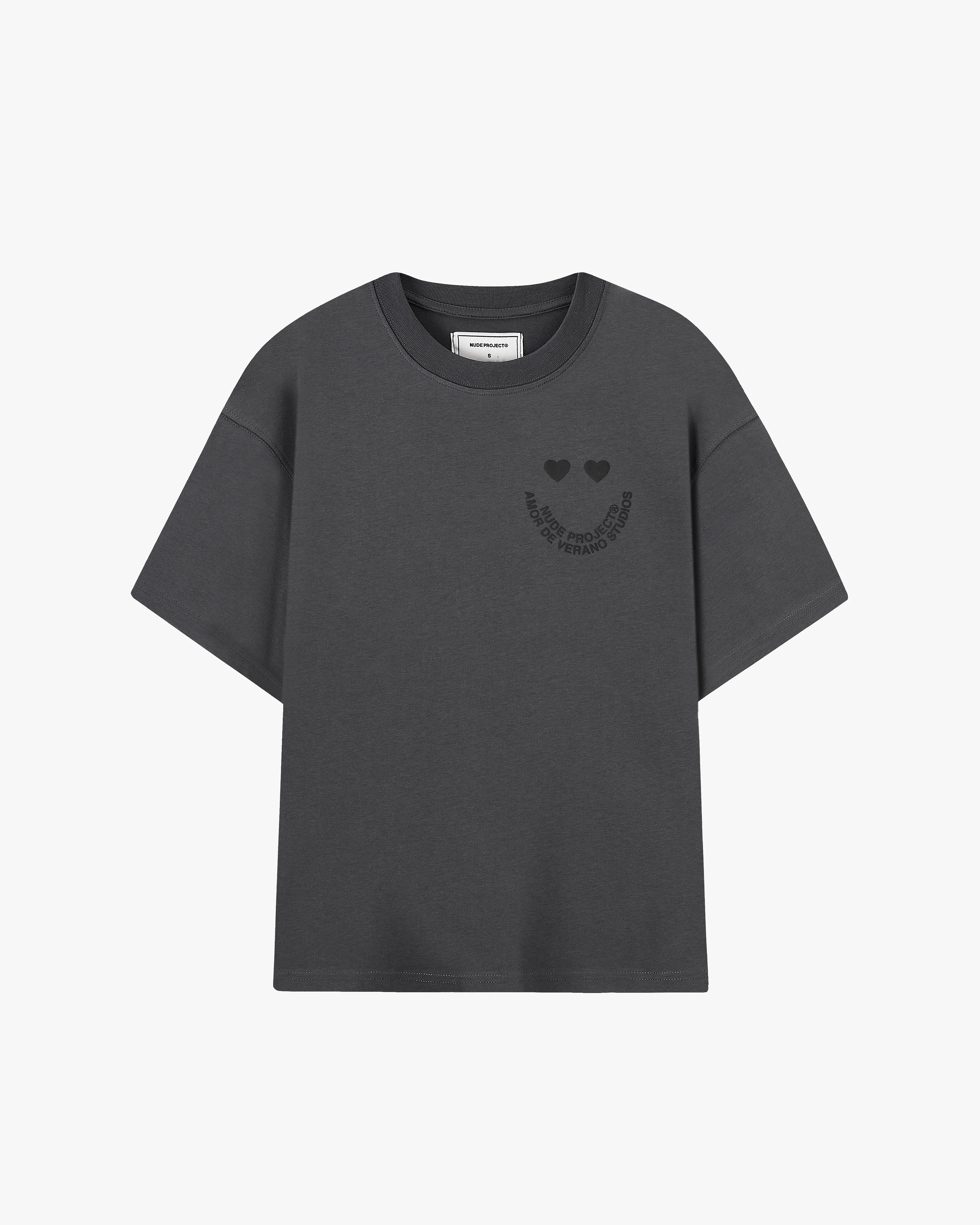 Hypoallergenic Fibers Holiday Glow Happy Tee Ash