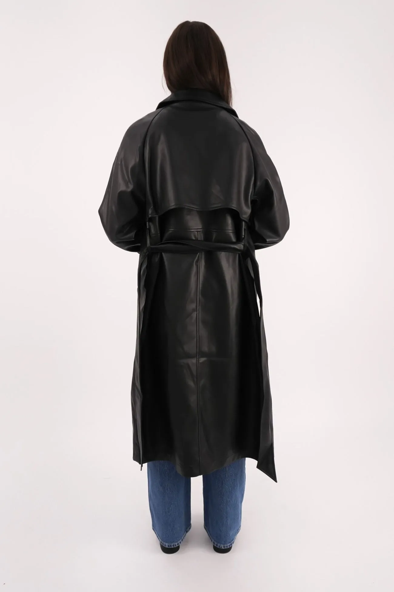 Eve Luxe Trench Coat Black Layered Wind Barrier Softshell Technology