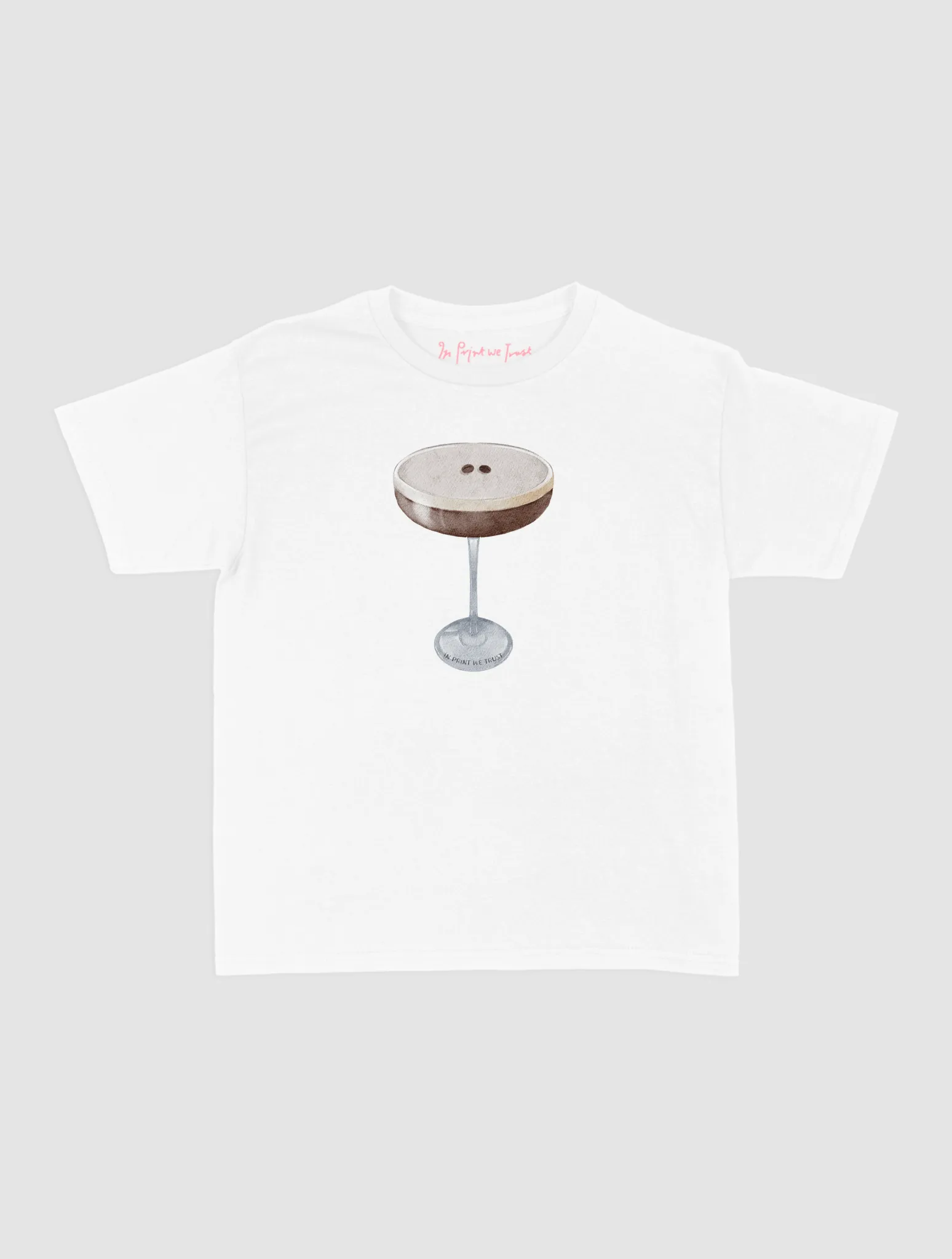 Striped modernity slim fit espresso martini baby tee
