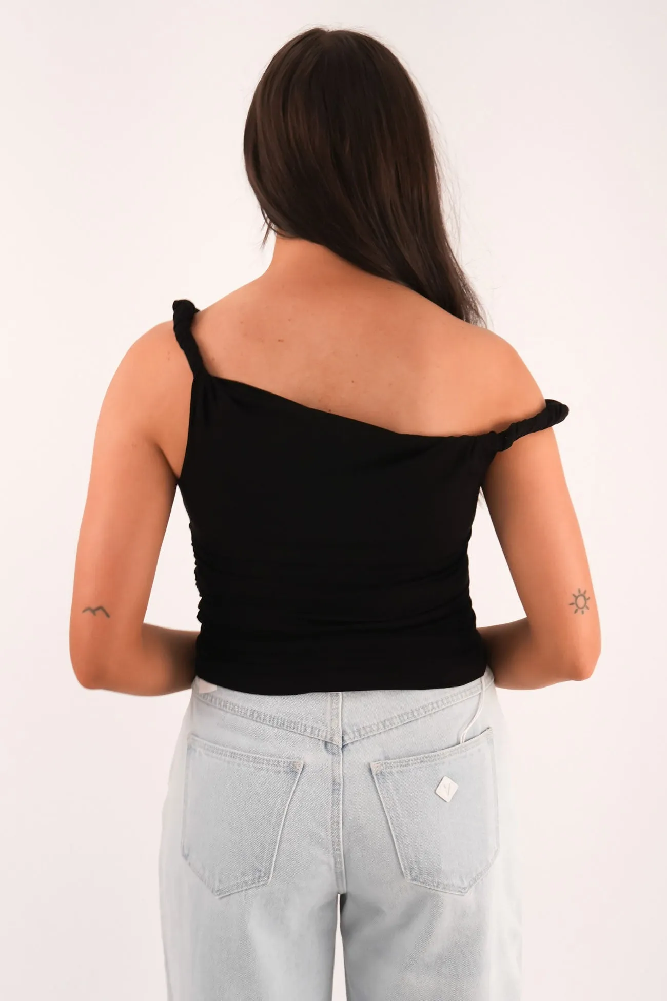 Comfortable Lounge Spanish Glow Evie Twist Tank Black