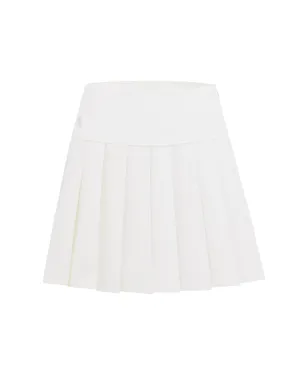 Fair Liar Performance Pleated Skirt - White Minimal Vibes