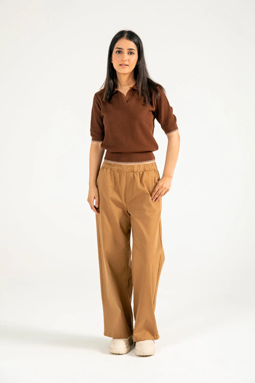 ShrinkResistant Weave Thermal Insulation Knits TEXTURED KNITTED POLO