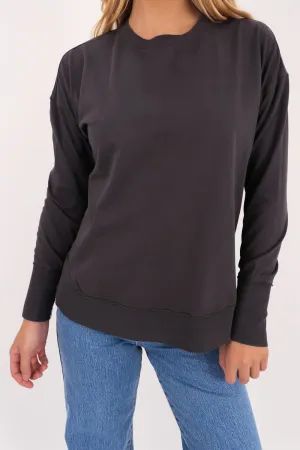 Farrah Long Sleeve Charcoal Eco Core Comfy Style