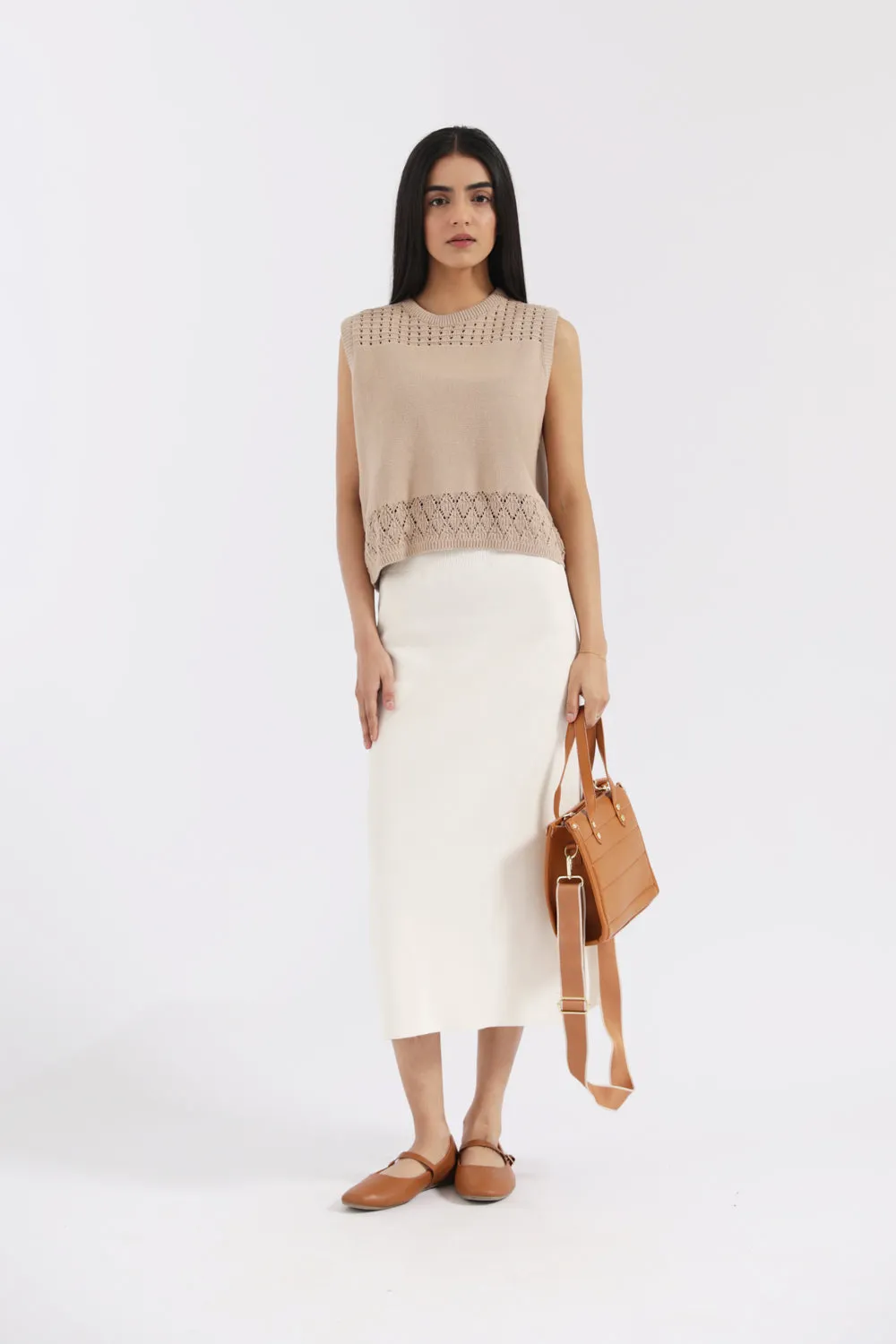 Soft Drape CROCHET KNIT VEST