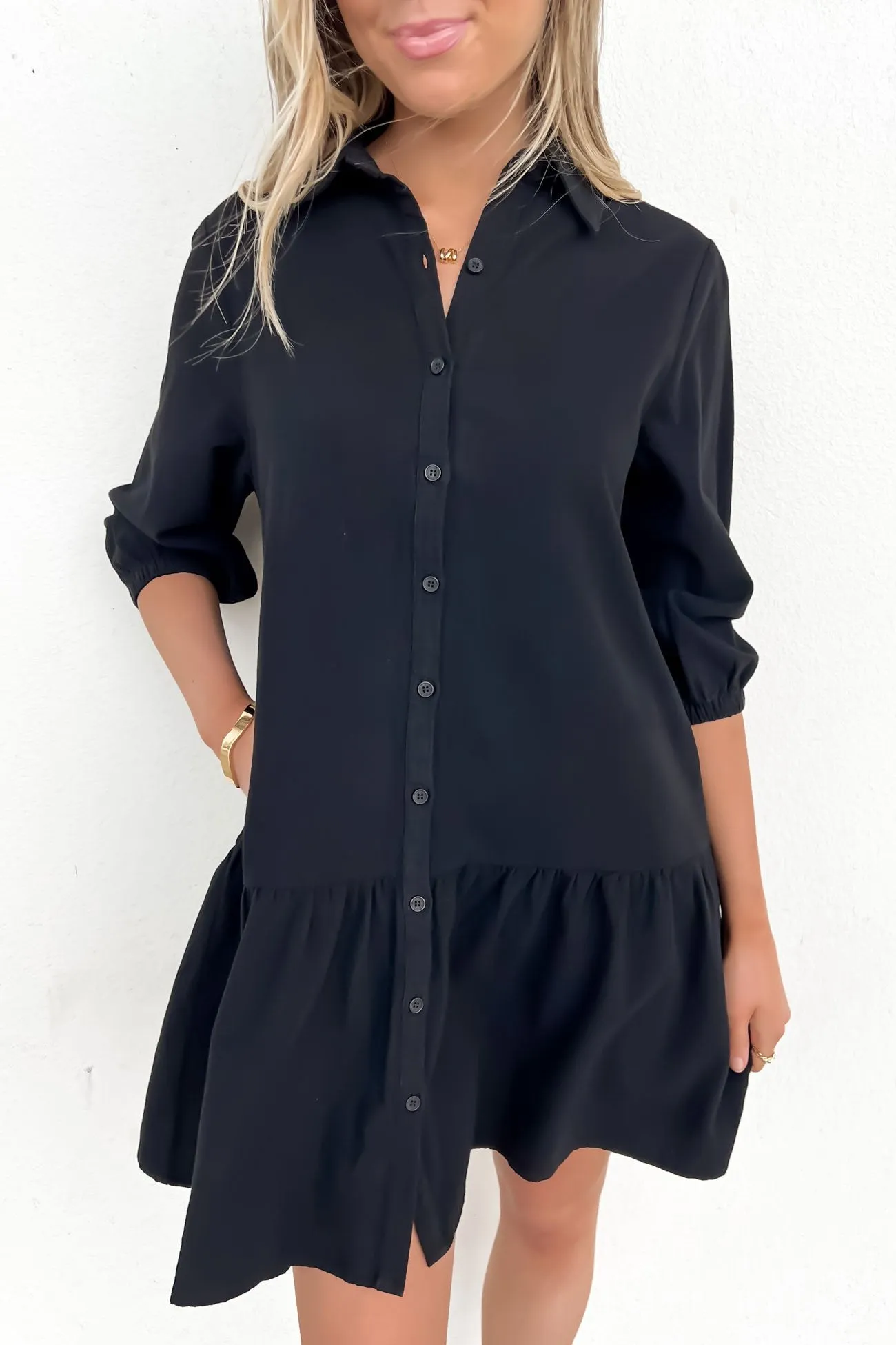 Weston Mini Dress Black Chic and Flattering