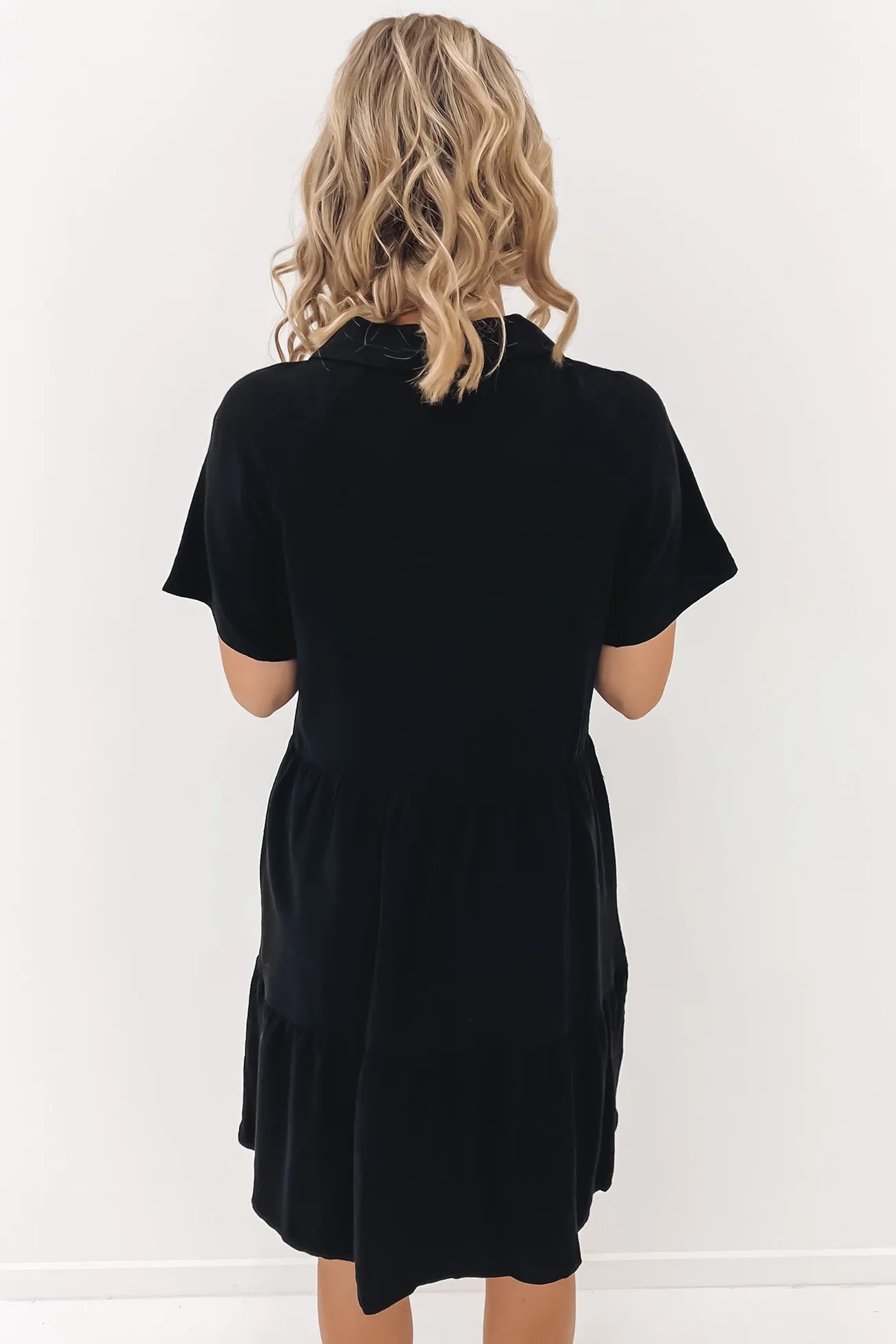 Little Paradise Mini Dress Black Subtle Flex Statement Mood