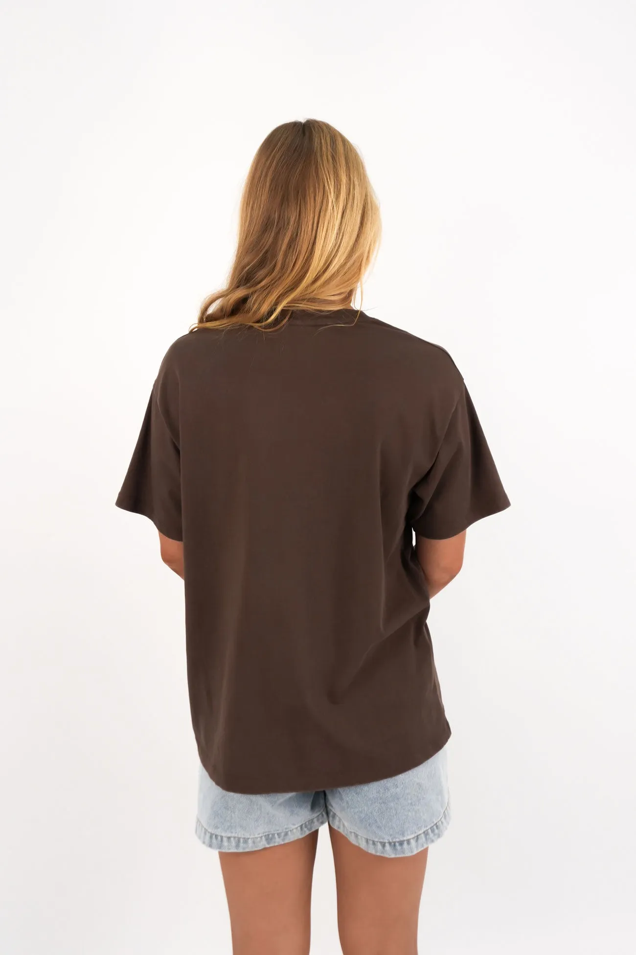 Nico Relaxed Tee Brown Soft and breathable