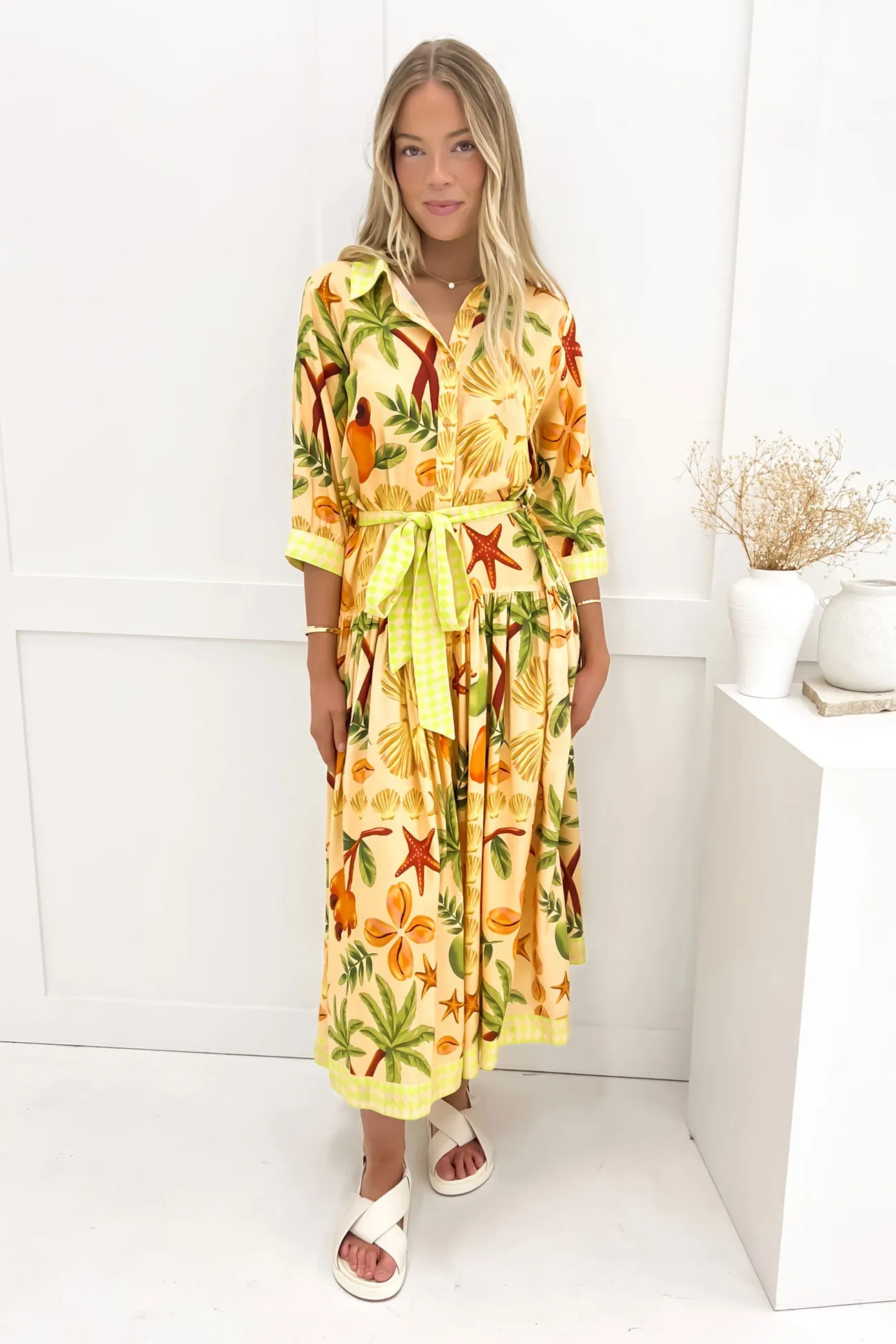 Juniper Midi Dress Fruitty Feminine Vibe Sophisticated Tailoring