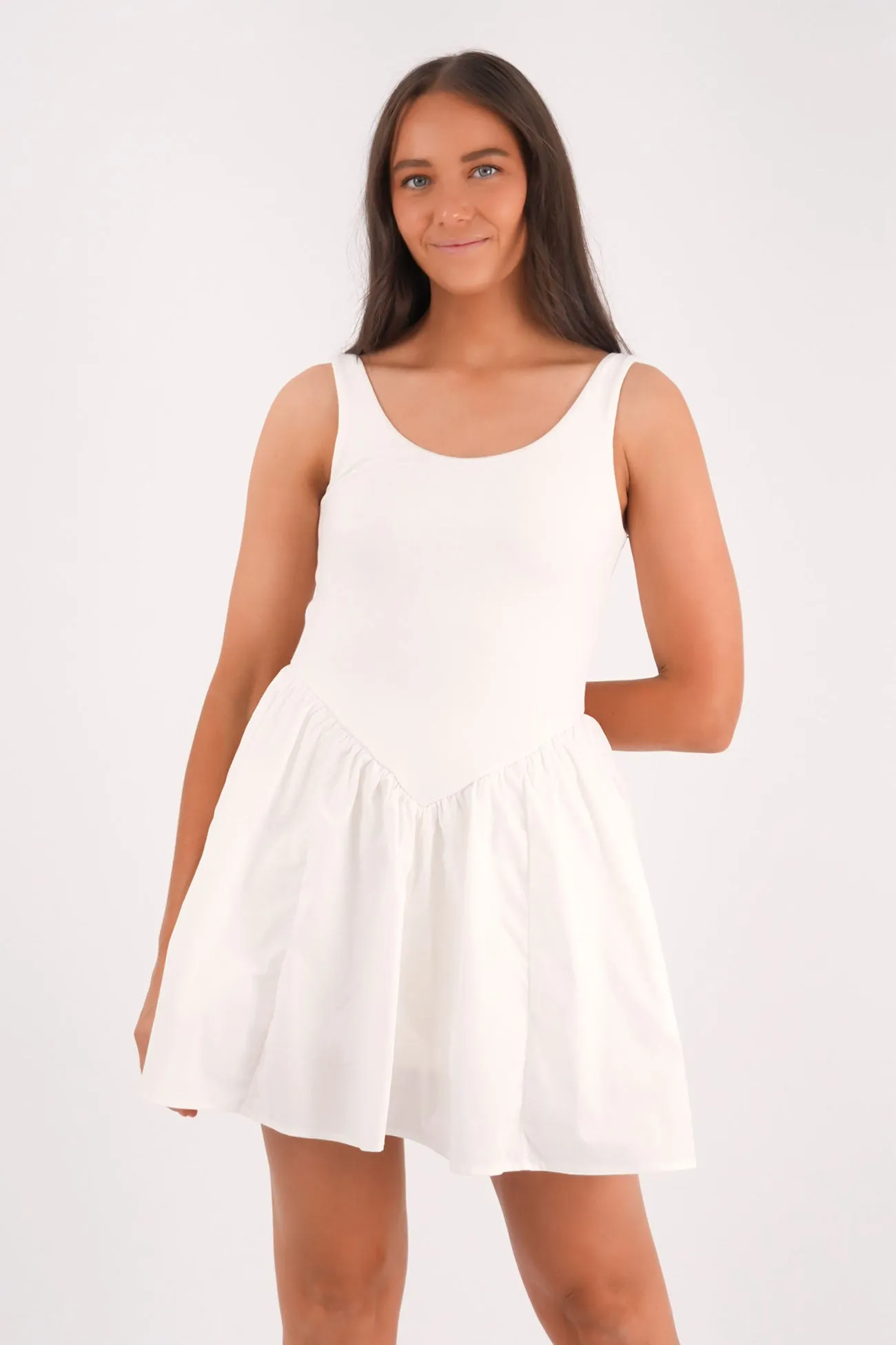 Regent Mini Dress White Soft and Relaxed Relaxed Fit Design