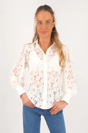 Anti-pilling Cool and casual Savina Shirt White