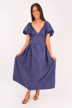 Form Flow Fate Midi Dress Blue