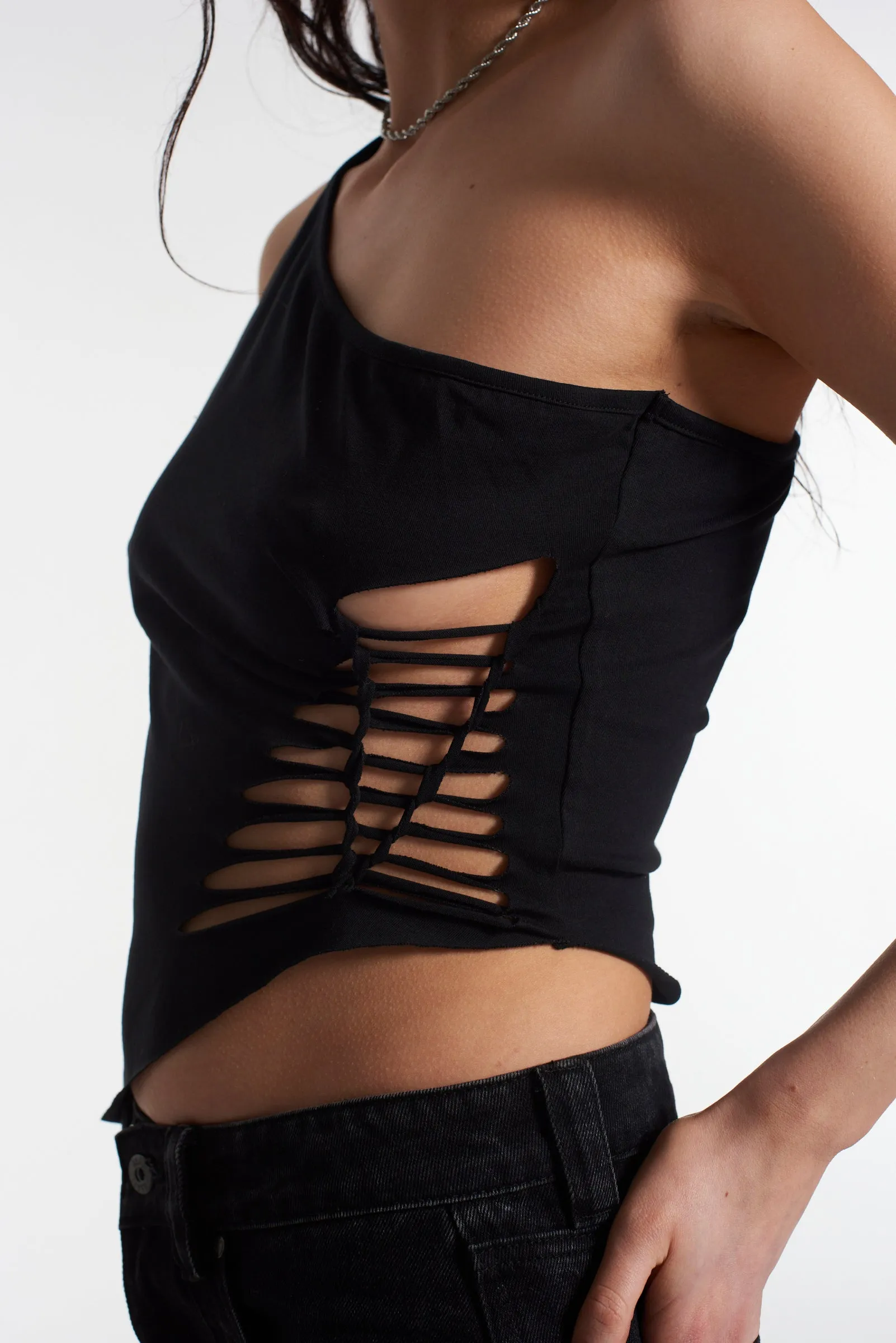 Web Slashed Vest Top Sun Beam EcoDyeProcess