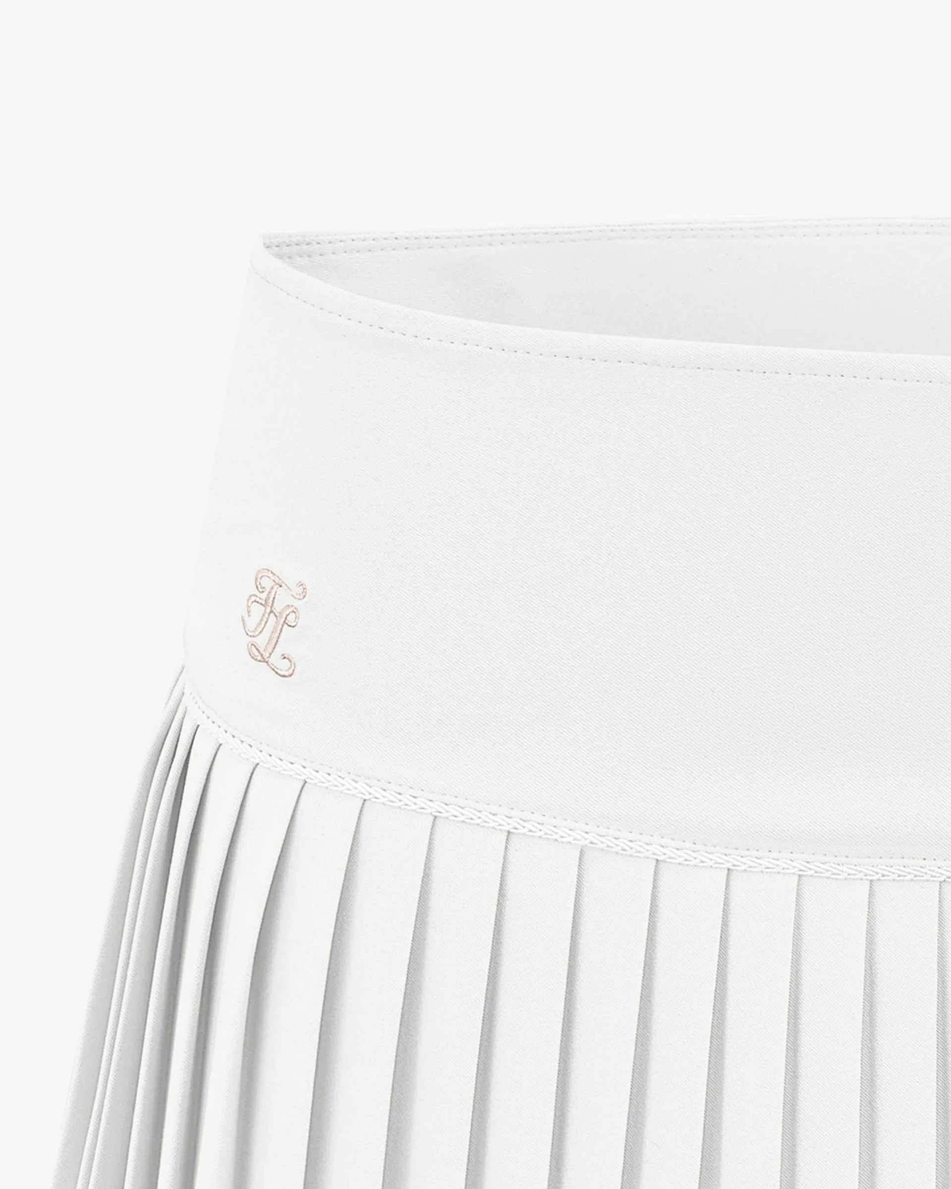 [FINAL SALE] Fair Liar Signature Flared Pleated Skirt Crafted Detail Light Fabric