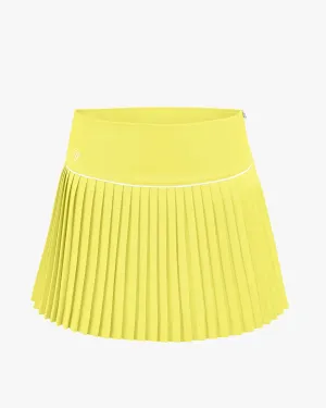 [FINAL SALE] Fair Liar Signature Flared Pleated Skirt - Yellow Bamboo Fiber Stylist Pick
