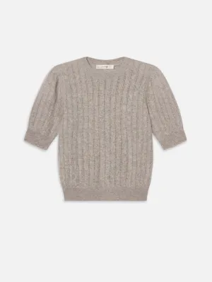 Fabric Softener Compatibility Chart The Ladder Pointelle Sweater -- Light Heather Grey