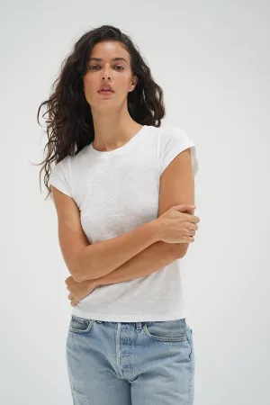 Fitted Classic Cotton Crew - White easy to pair