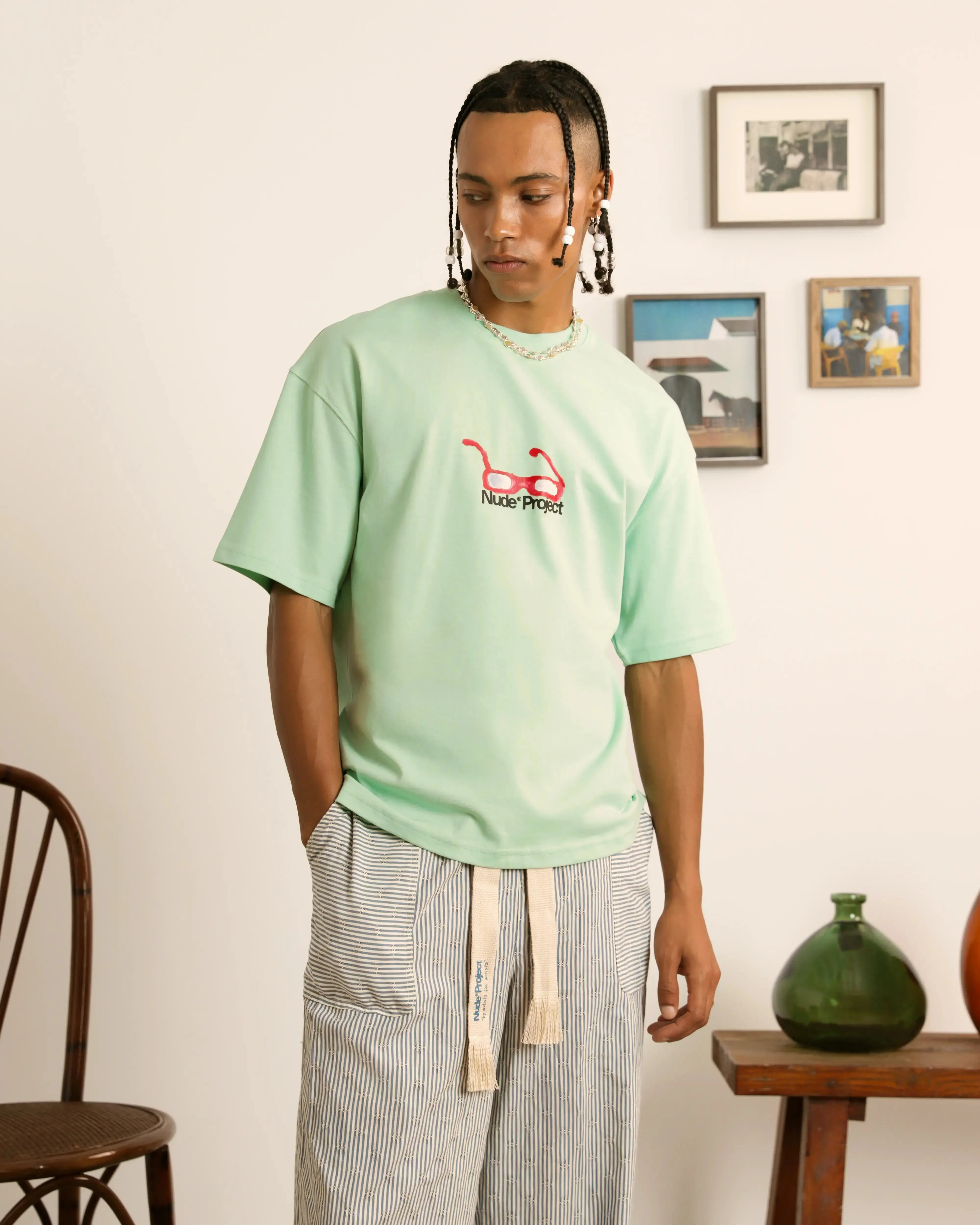 Sunglasses Tee Pale Green LowProfile Fasteners