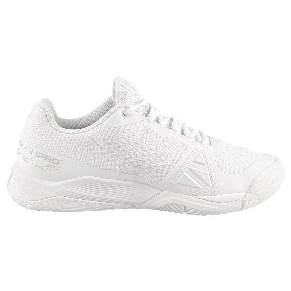 Wilson Women's Rush Pro 4.0 - White/White Unisex style Flexible Sole