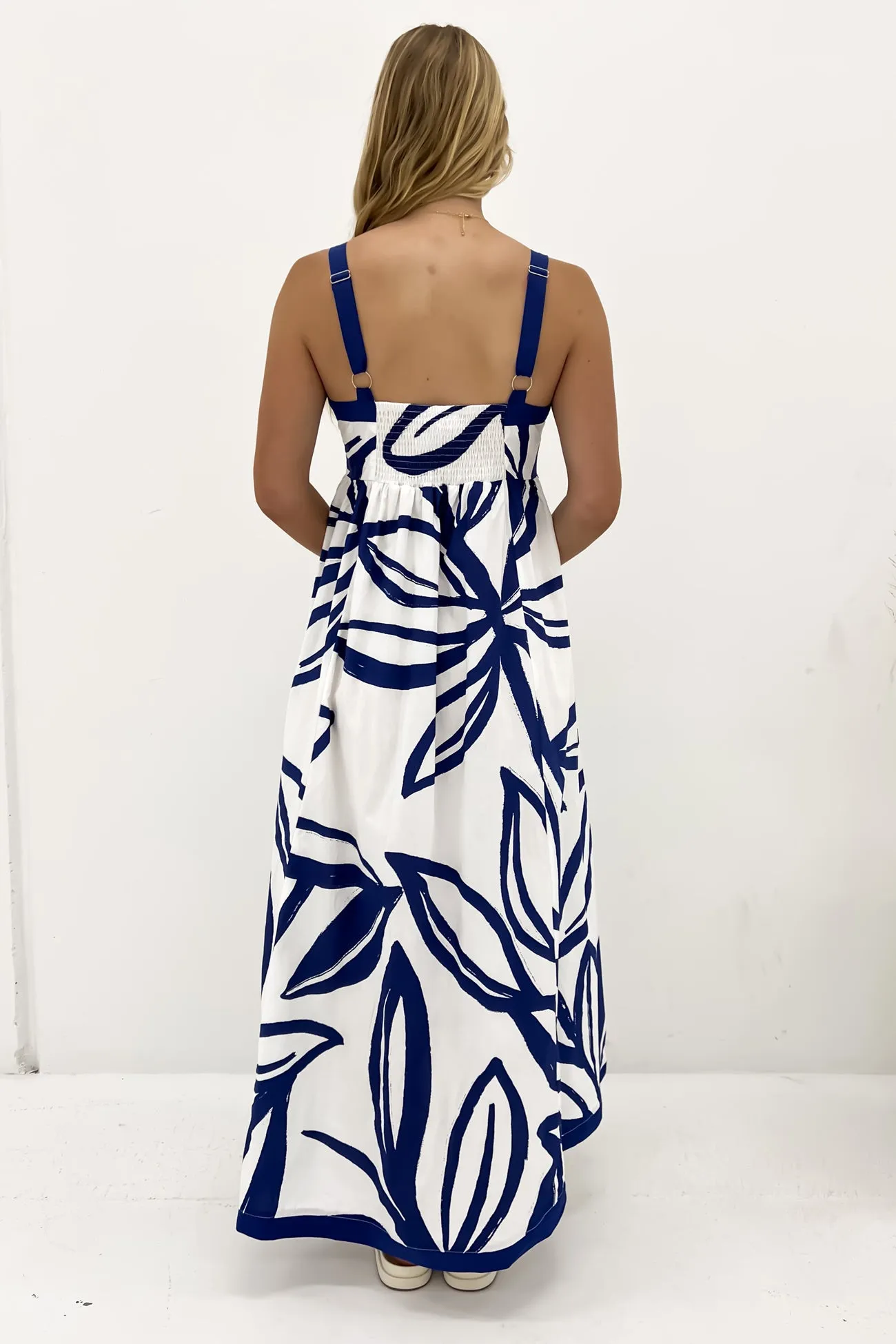 Shirred-Detail Layering Fit Xenia Midi Dress Liana