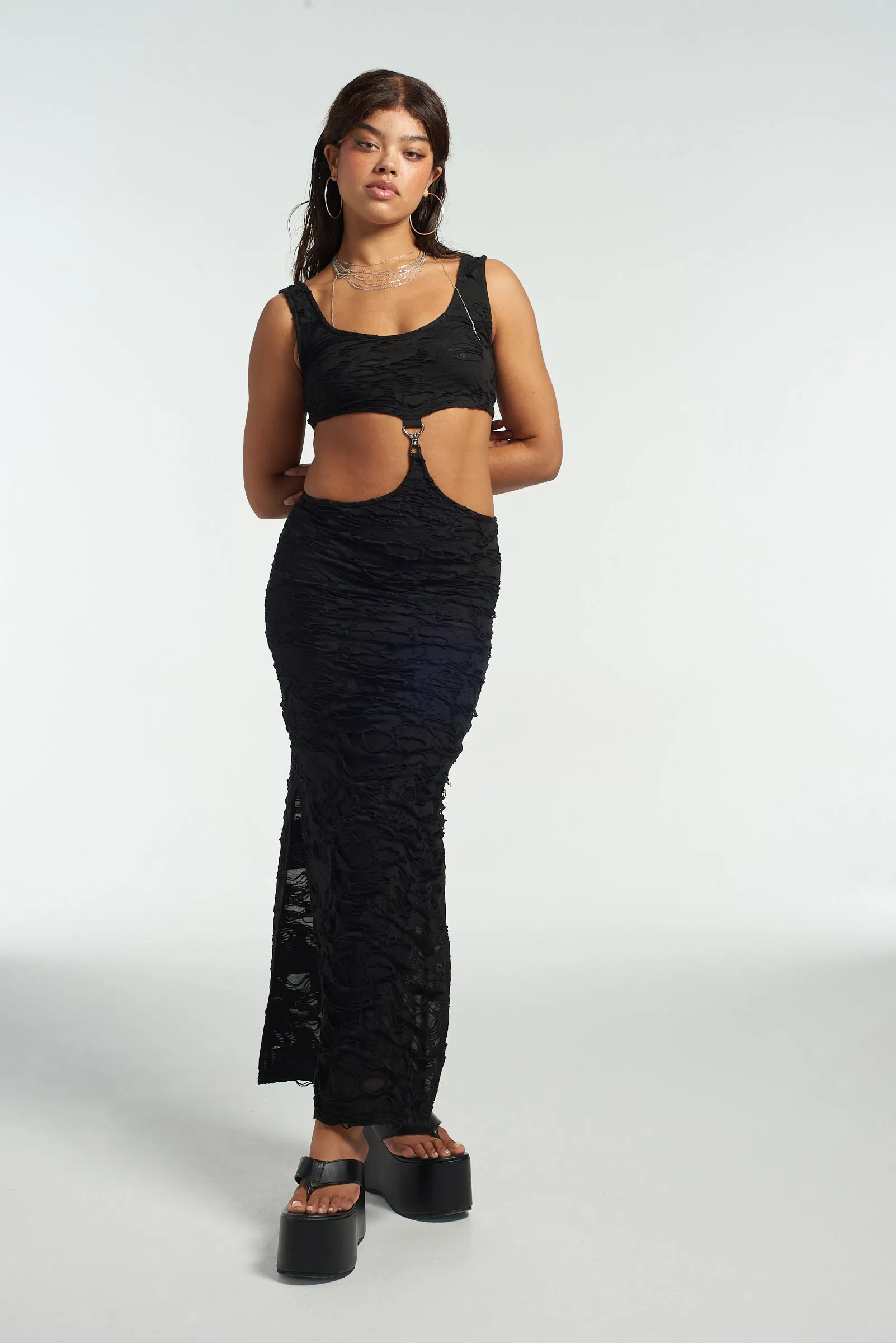 Conscious Fashion SoftLining Nightshade Cut Out Maxi Dress