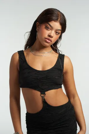 Warm Tracksuit Urban Chic Nightshade Cut Out Maxi Dress