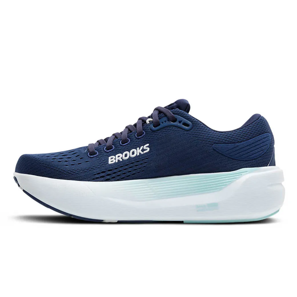 Womens Brooks Running Ghost Max 3 in Navy/Peacoat/Clearwater 3D Curved Grooves EnhancedGrip