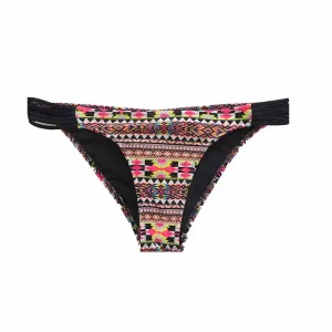 Abrasion Resistant Fabric Rapid Dry Technology Women's 5 Srappy-Side Bikini Bottom,Multi