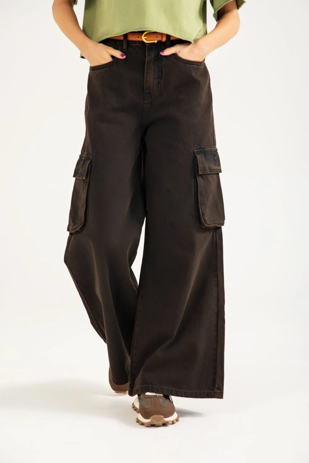 Stretchy Waist MEGA WIDE CARPENTER FIT DENIM