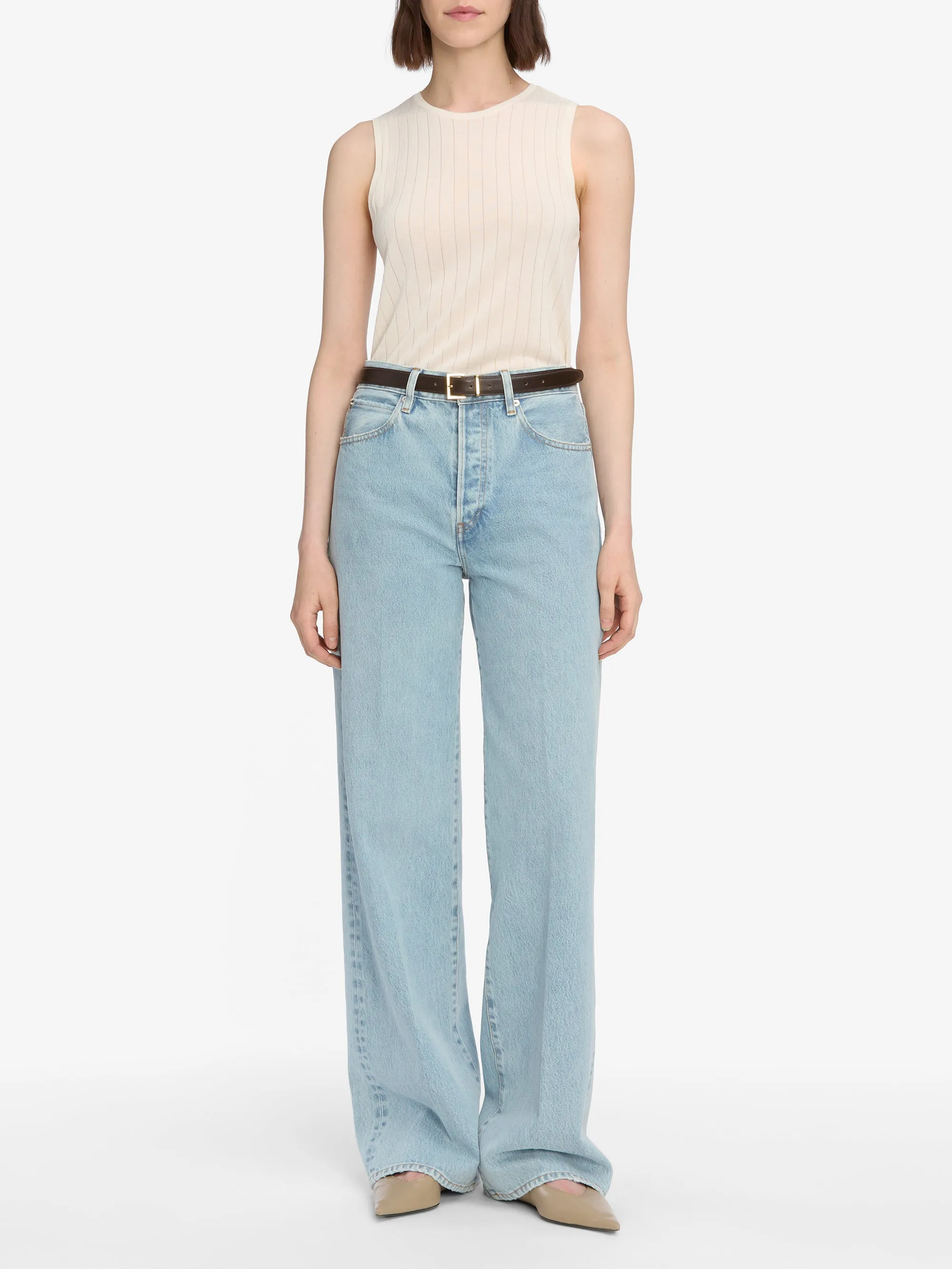 The Ladder Tank -- Cream Breathable mesh lining