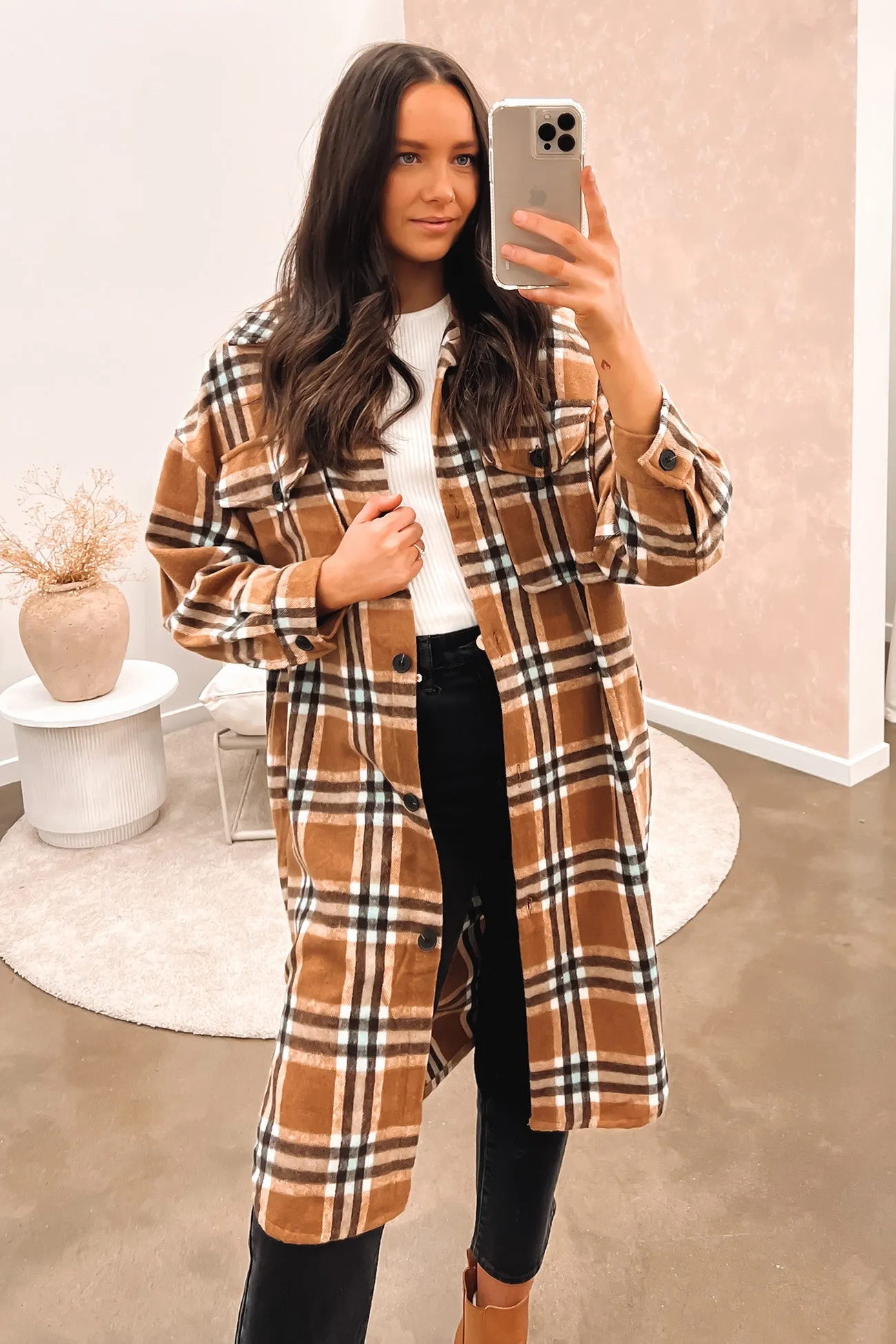 Weather Smart Look Perry Shacket Tan