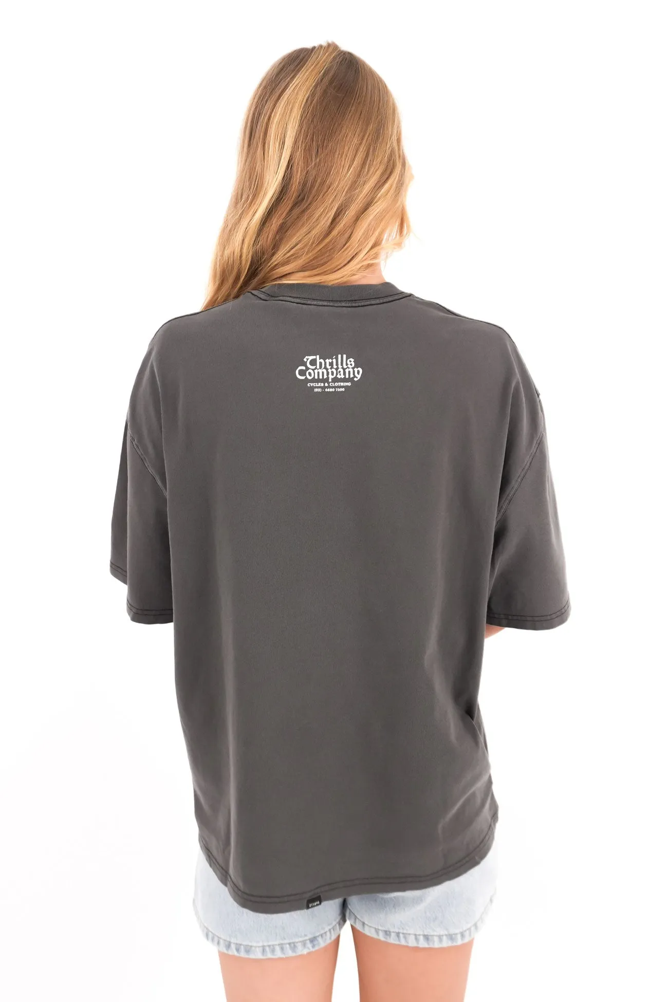 Breathable Wearable Street Casual Flight Risk Oversized Tee Merch Black