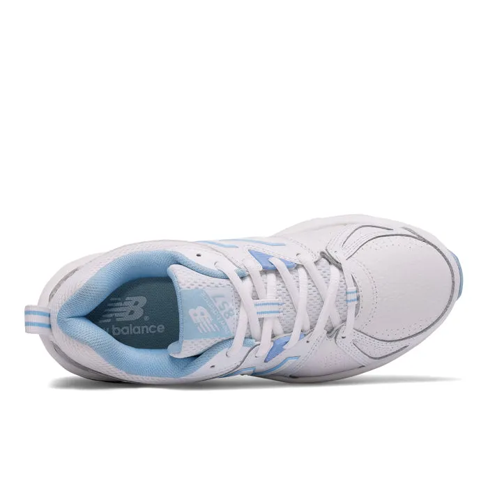 Slip Resistant Lugs Womens New Balance 857v2 White/Blue