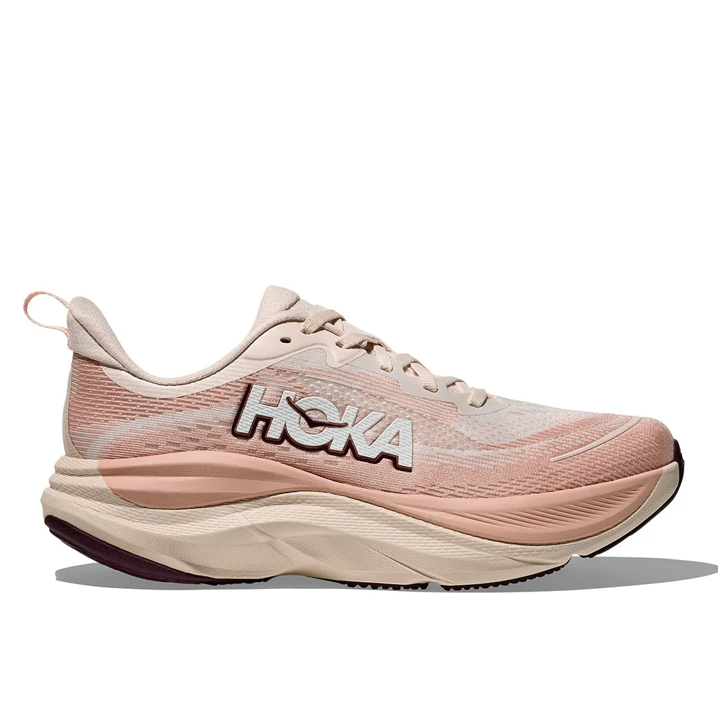 Womens Hoka Skyflow in Rose Cream/ Rose Latte Pressure Dispersing Pods