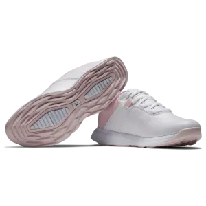 Ergonomic Design Drive Precision FootJoy 2024 Women's ProLite Golf Shoe- White/Pink