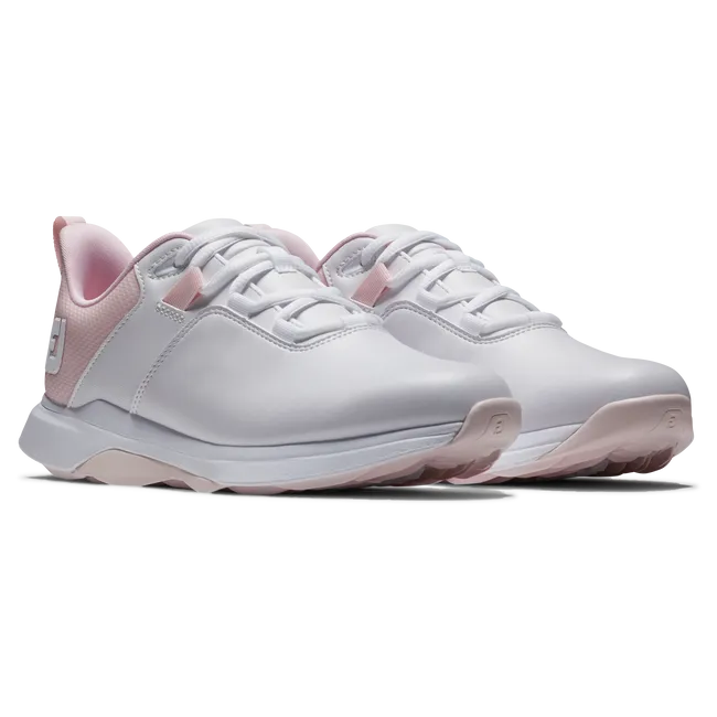 FootJoy 2024 Women's ProLite Golf Shoe- White/Pink Micro Cushion