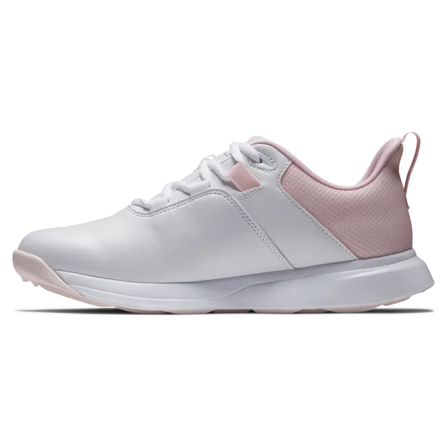 Soft Ride Enduring Comfort FootJoy 2024 Women's ProLite Golf Shoe- White/Pink