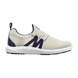FootJoy Women's Leisure Slip-On Golf Shoes- Light Grey/Navy Supportive Fit