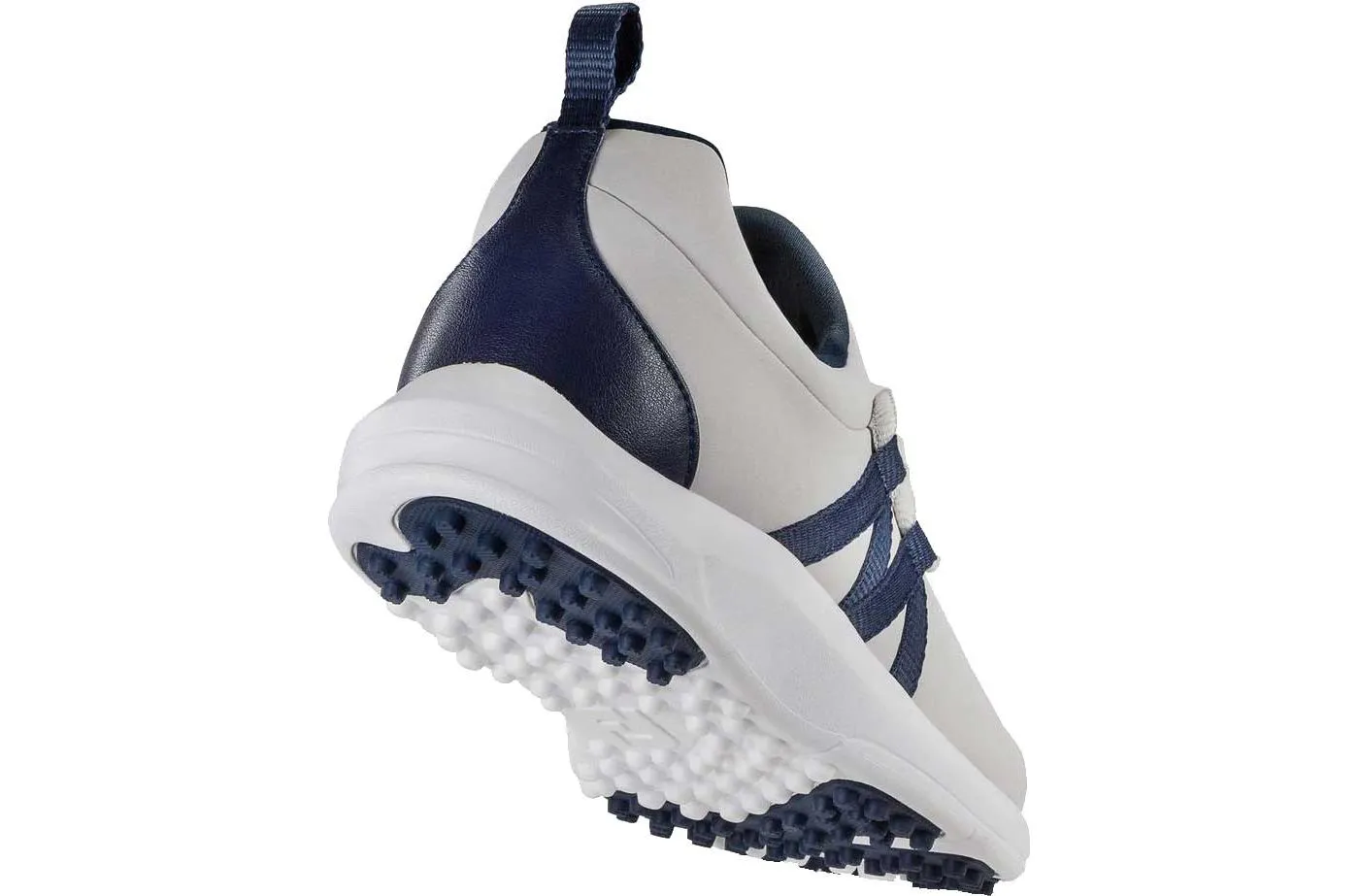 FootJoy Women's Leisure Slip-On Golf Shoes- Light Grey/Navy Comfort Wear Dynamic support