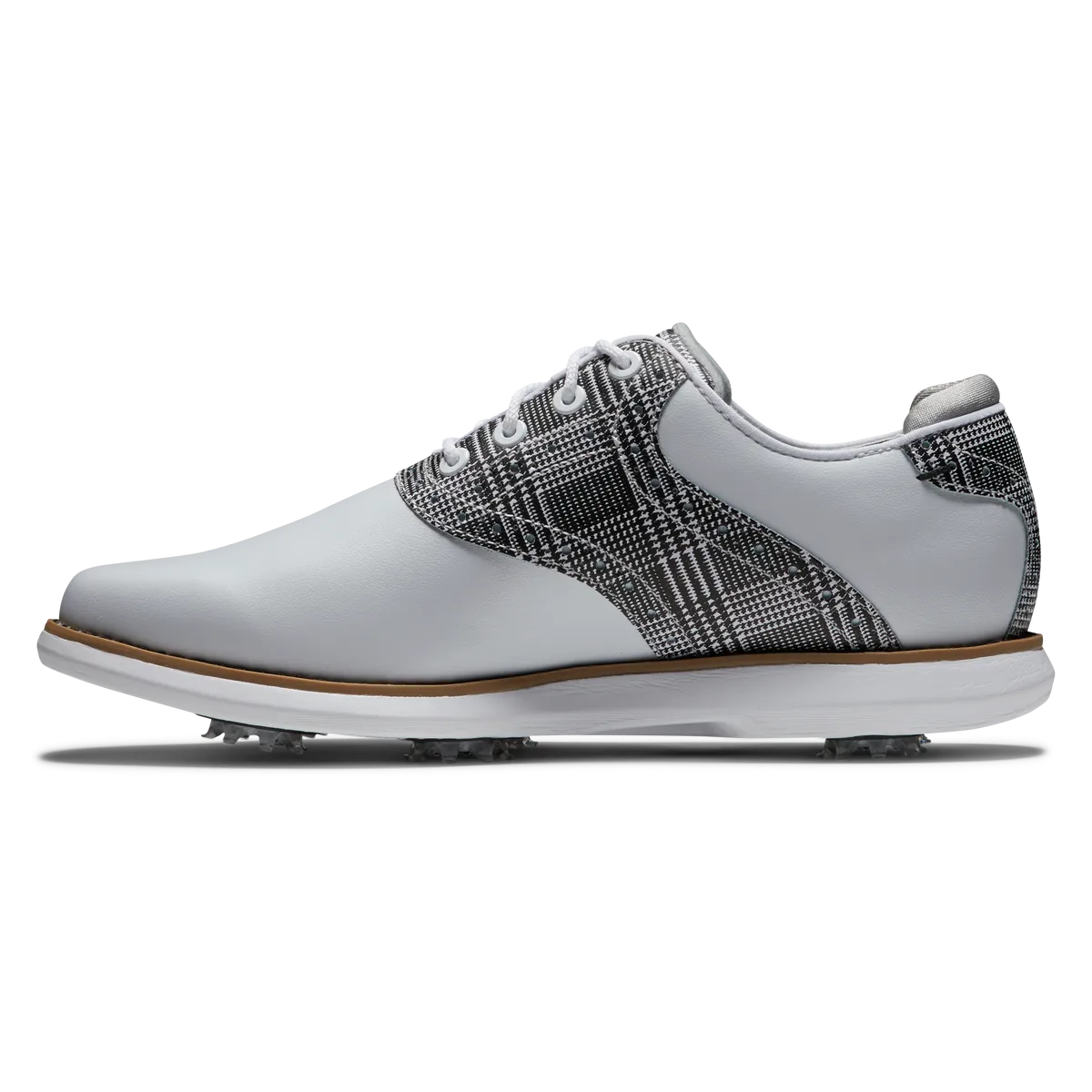 Outsole Grip Performance Tread FootJoy Women's Traditions- White/Grey Golf Shoes