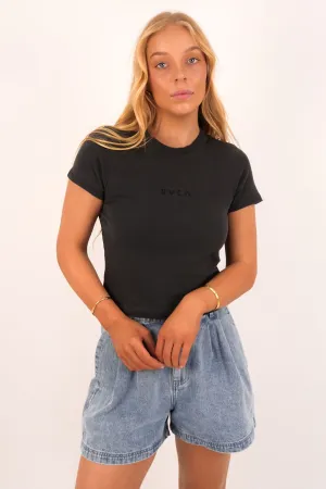 Ultimate Comfort Soft Stretch Fit Forever Tee Washed Black