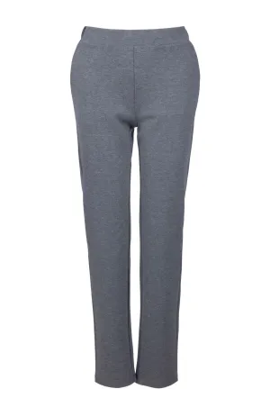 Trendy Look Comfortable Look Short Relaxed Ponti Pants | GRAPHITE MARLE | 9311B1