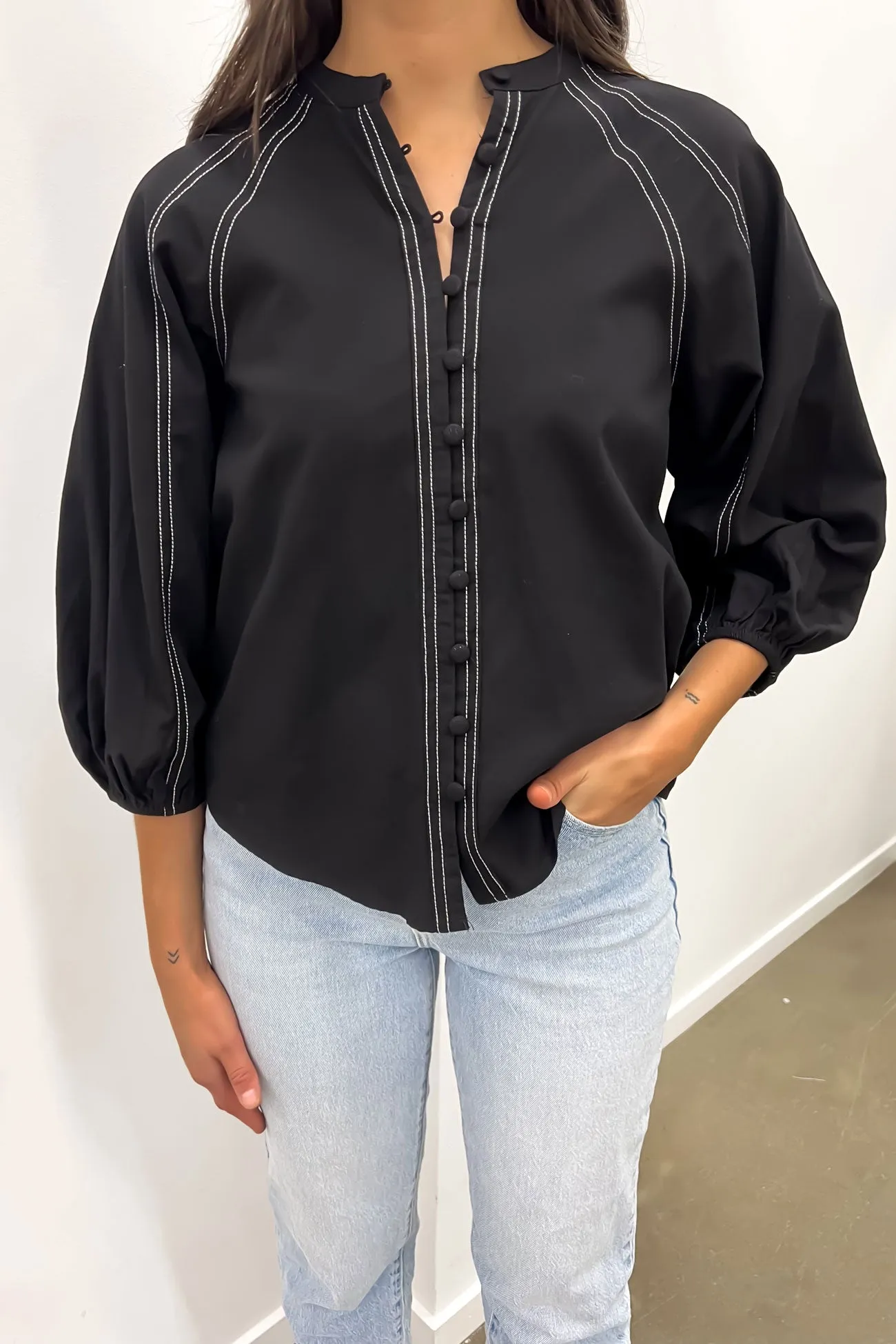 Calm Tone ReinforcedKnees Rylah Top Black